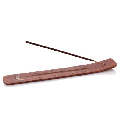 Wooden Levelled Incense Stick Burner - Moon